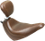 Mustang Wide Tripper Seat - With Driver'S Backrest - Brown Stitch 83001