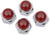 Eastern Motorcycle Parts Rocker Shaft Nuts - Chrome With Red Seals - Shovlehead | Xl V-13-241