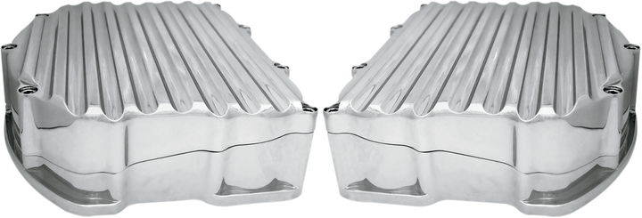 Covingtons Rocker Box Valve Covers - Finned Chrome - Twin Cam C1282-C