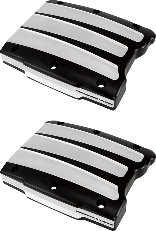 Performance Machine (Pm) Rocker Box Cover - Scalloped - Contrast Cut - Twin Cam 0177-2021-BM