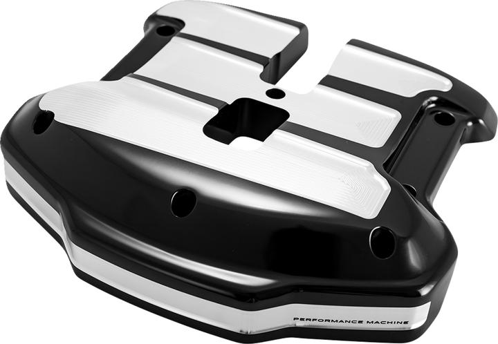 Performance Machine (Pm) Rocker Box Cover - Scalloped - Contrast Cut - M8 0177-2070-BM