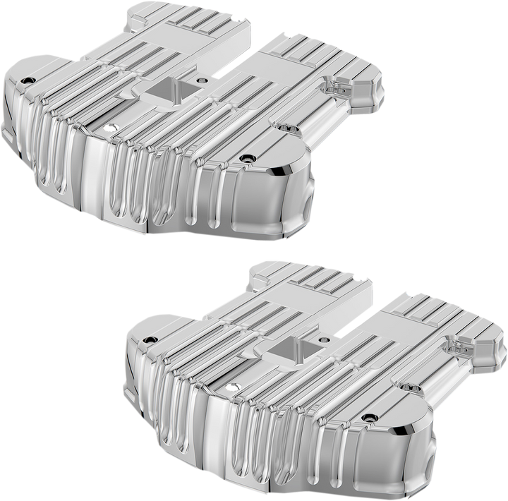 Rough Crafts Rocker Box Covers - Chrome - Grooved RC-610-001