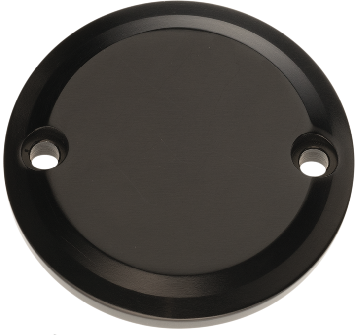 Joker Machine Timing Cover - Smooth - Black Anodized - M8 02-971-1