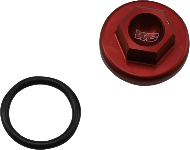 Works Connection Aluminum Oil Filler Plug - Red - Kawasaki/Suzuki 24-190
