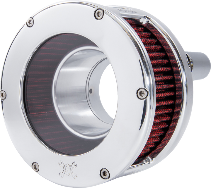 Feuling Parts Ba Series Air Cleaner Kit - Chrome - Red Filter 5438