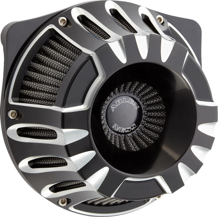Arlen Ness Inverted Series Air Cleaner Kit - Deep Cut - Black 600-227