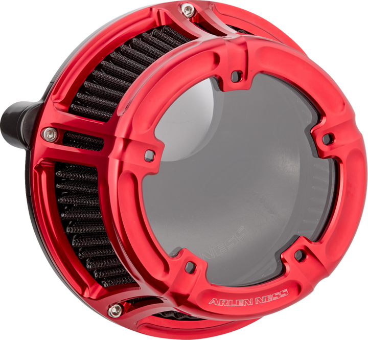 Arlen Ness Method Clear Series Air Cleaner - Red 600-241