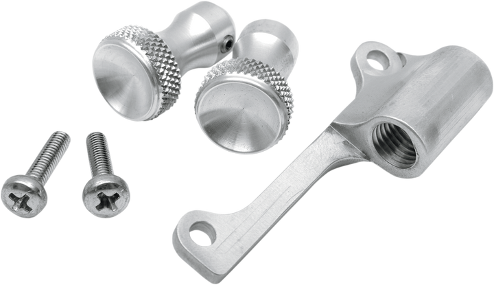 Todd'S Cycle Enrichener Cable Relocation Bracket Kit With Knobs - Mikuni - Raw TMK-2