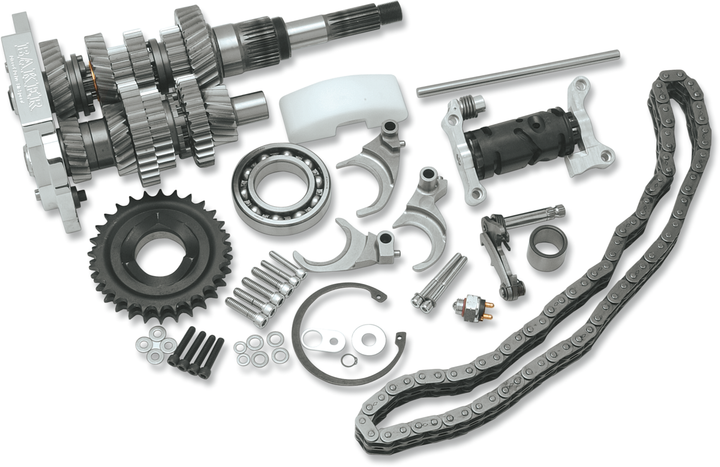 Baker Drivetrain Direct Drive Gear Set - 6-Speed - Polished - '98-'00 Touring/Fxr DD6-411S-02