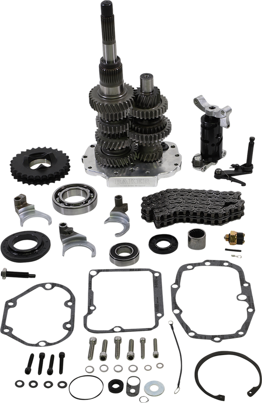 Baker Drivetrain Direct Drive Gear Set - 6-Speed - Polished - '90-'97 Harley-Davidson DD6-411-02