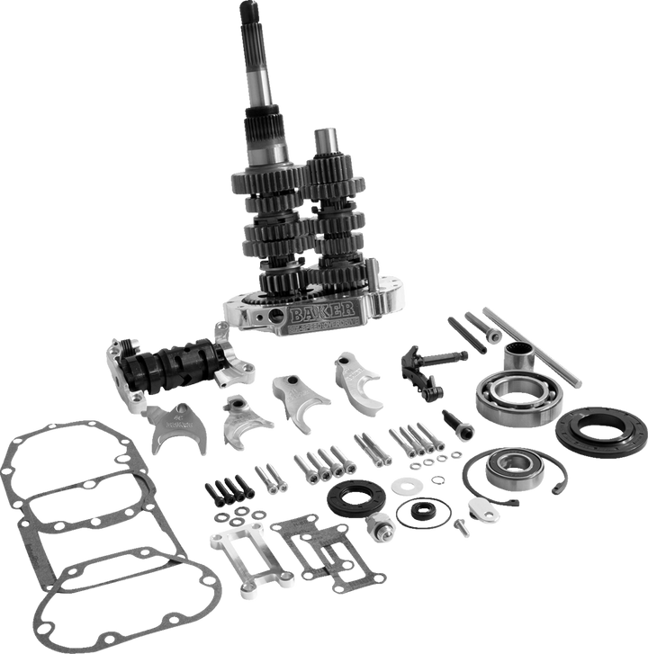 Baker Drivetrain Gear Set - Overdrive/6-Speed - Polished OD6-404SP-02
