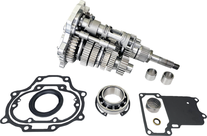 Jims Fat 6 Super Gear Kit - Polished - '06-'17 Harley-Davidson 8601