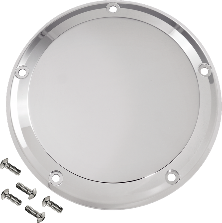 Joker Machine Derby Cover - 5 Hole - Smooth - Chrome - M8 Softail 06-966-3
