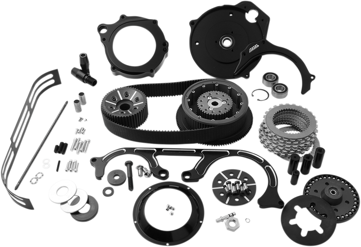 Belt Drives Ltd. Open Belt Drive - 2" - Black - '07-'16 Big Twins TC2PB-2-B