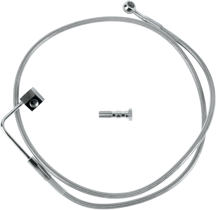 Drag Specialties Brake Line - Rear - Stainless Steel 1204-2743
