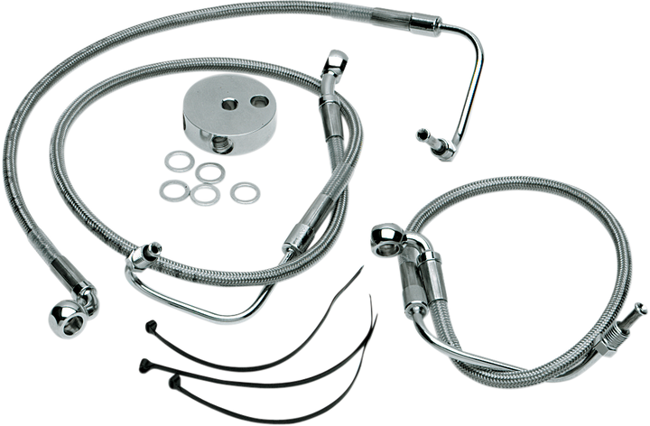 Drag Specialties Brake Line - Front (Lower/Upper) - Stainless Steel 1204-2756