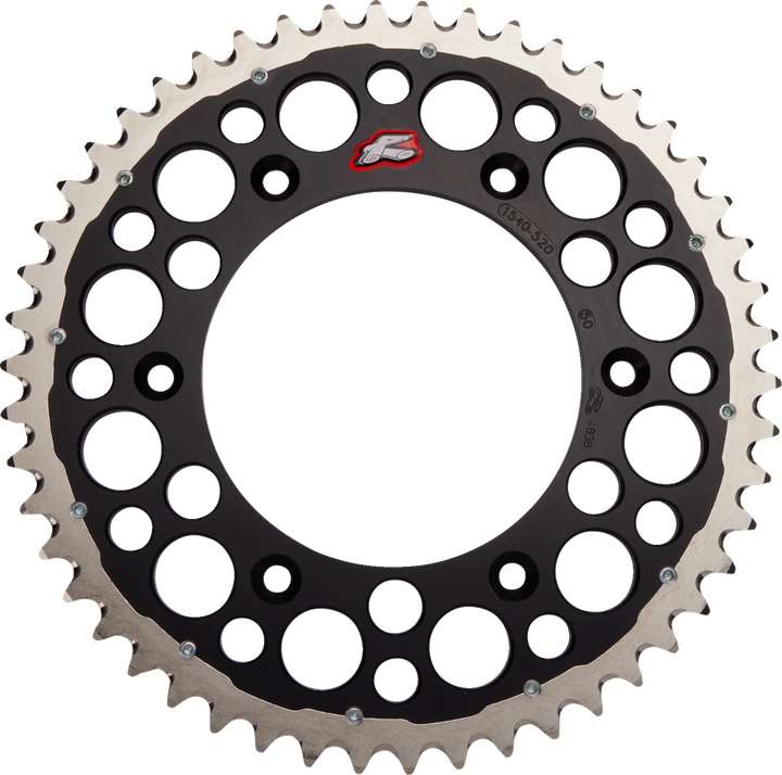Renthal Twinring Rear Sprocket - 50 Tooth - Black - Honda 1540-520-50GPBK