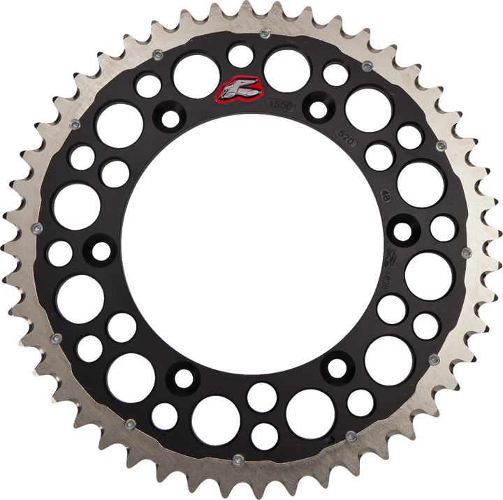 Renthal Twinring Rear Sprocket - 48 Tooth - Black - Yamaha 1500-520-48GPBK