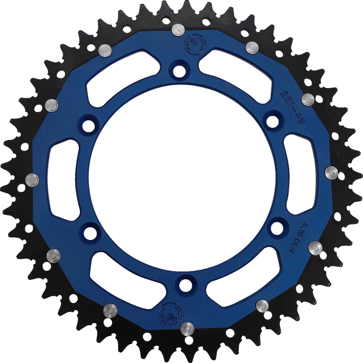 Moose Offroad Dual Sprocket - 49 Tooth - Blue - Yamaha 1210-251-49-12X