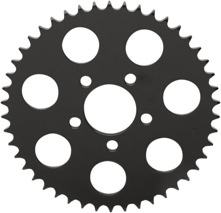 Drag Specialties Rear Sprocket - Flat - 46 Tooth - Gloss Black - Big Twin 1210-1843
