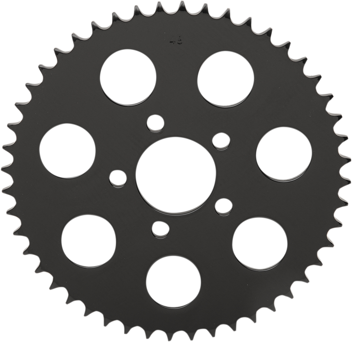 Drag Specialties Rear Sprocket - Flat - 48 Tooth - Gloss Black - Big Twin 1210-1844
