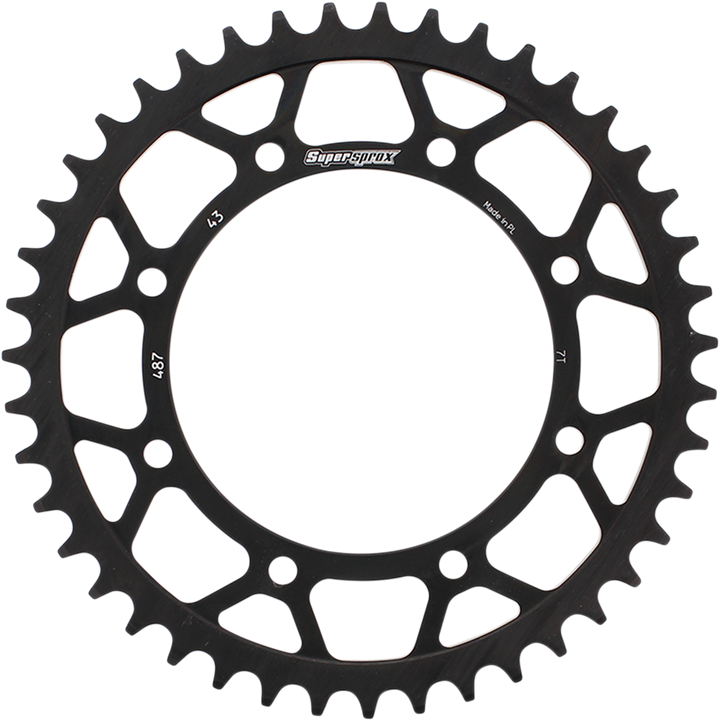 Supersprox Steel Rear Sprocket - 43 Tooth RFE-487-43-BLK