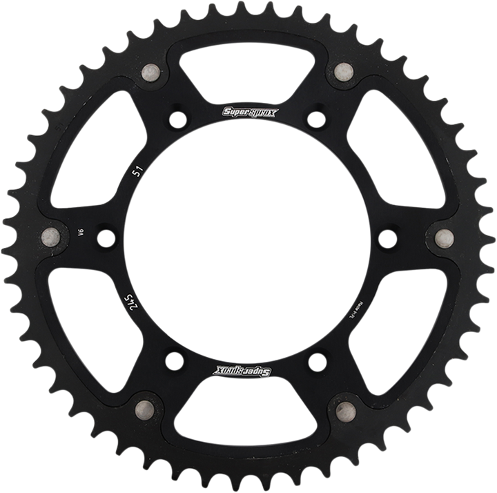 Supersprox Stealth Rear Sprocket - 51 Tooth - Black - Yamaha RST-245-51-BLK