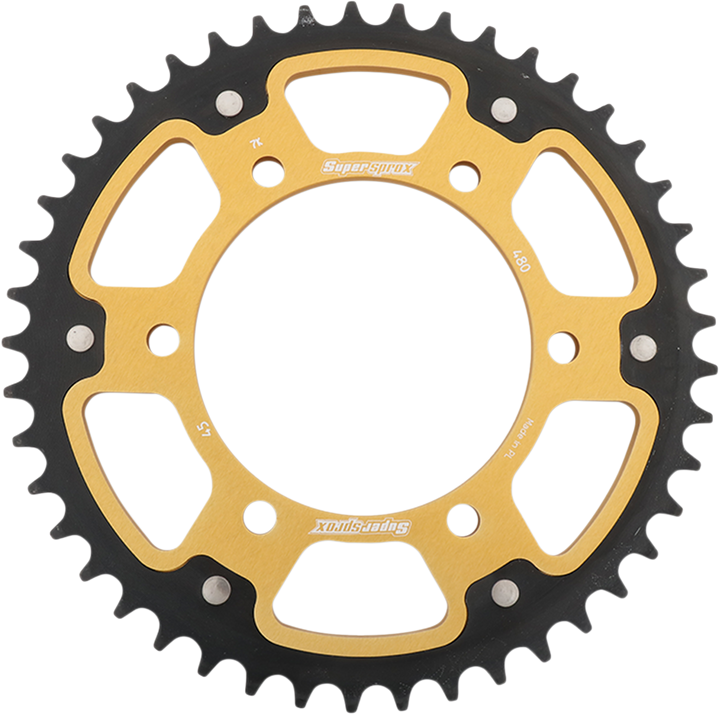 Supersprox Stealth Rear Sprocket - 45 Tooth - Gold - Suzuki/Yamaha RST-480-45-GLD