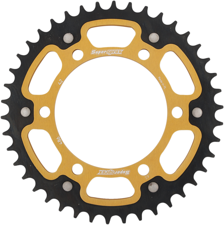Supersprox Stealth Rear Sprocket - 42 Tooth - Gold - Kawasaki/Yamaha/Suzuki RST-486-42-GLD