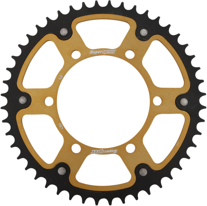Supersprox Stealth Rear Sprocket - 48 Tooth - Gold - Kawasaki/Yamaha/Suzuki RST-486-48-GLD