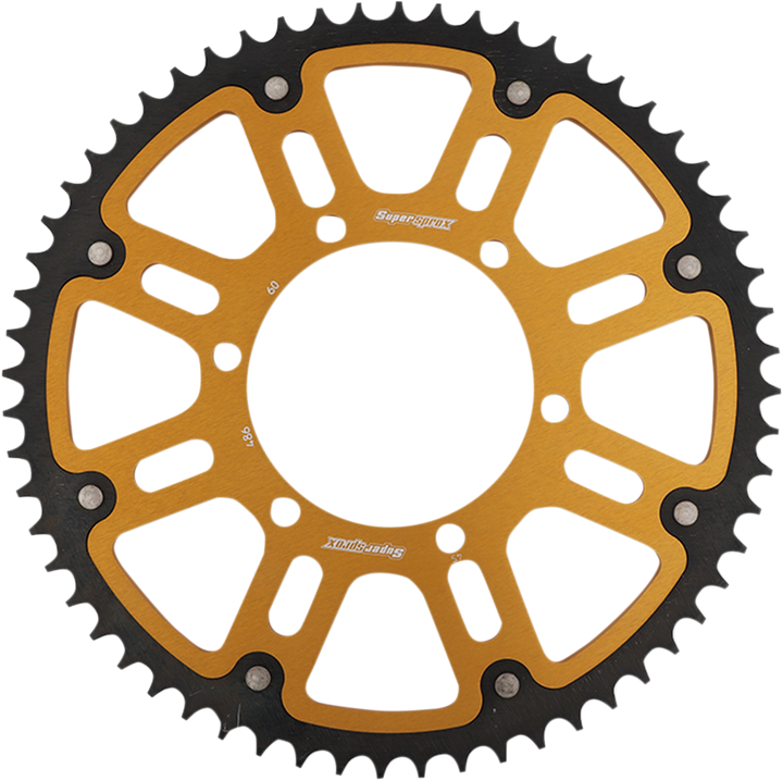 Supersprox Stealth Rear Sprocket - 60 Tooth - Gold - Kawasaki/Yamaha/Suzuki RST-486-60-GLD