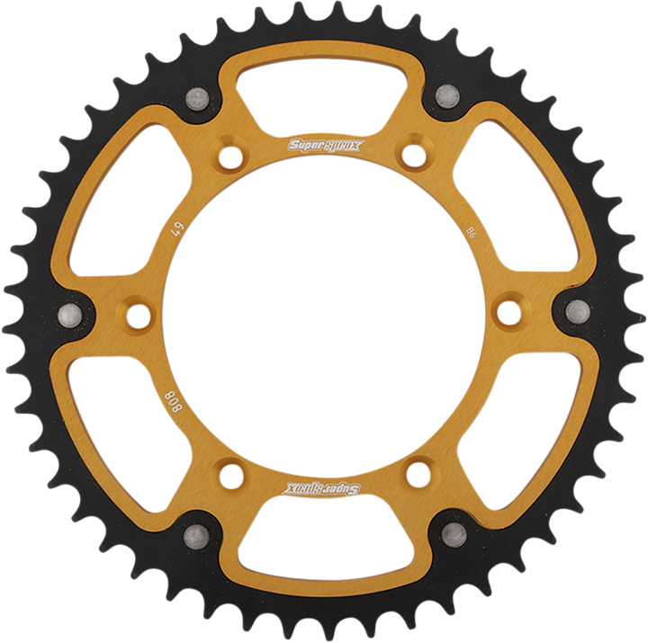 Supersprox Stealth Rear Sprocket - 49 Tooth - Gold - Kawasaki/Suzuki RST-808-49-GLD
