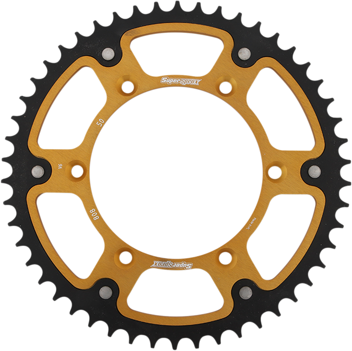 Supersprox Stealth Rear Sprocket - 50 Tooth - Gold - Kawasaki/Suzuki RST-808-50-GLD