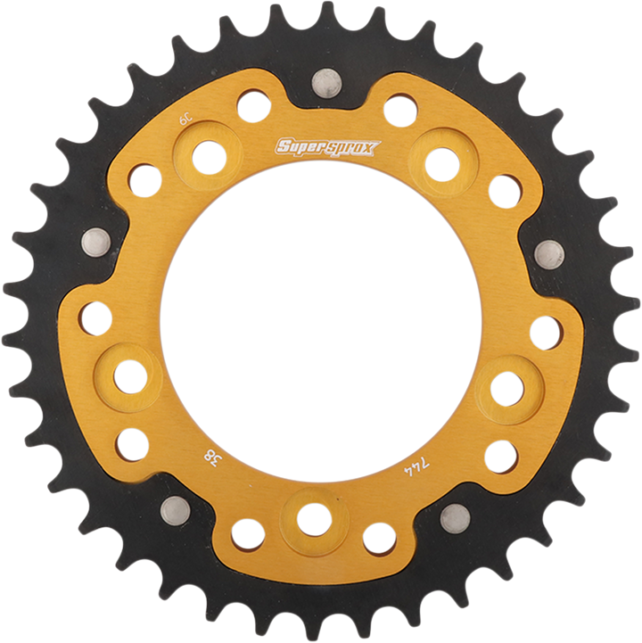Supersprox Stealth Rear Sprocket - 38 Tooth - Gold - Ducati RST-744-38-GLD