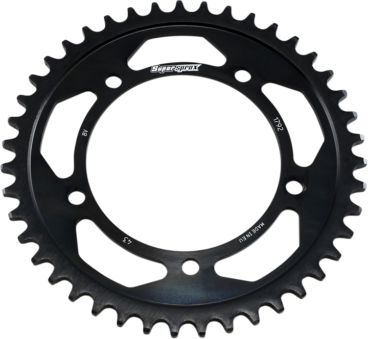 Supersprox Edge Rear Sprocket - Black - 43 Tooth RFA-1792-43-BLK