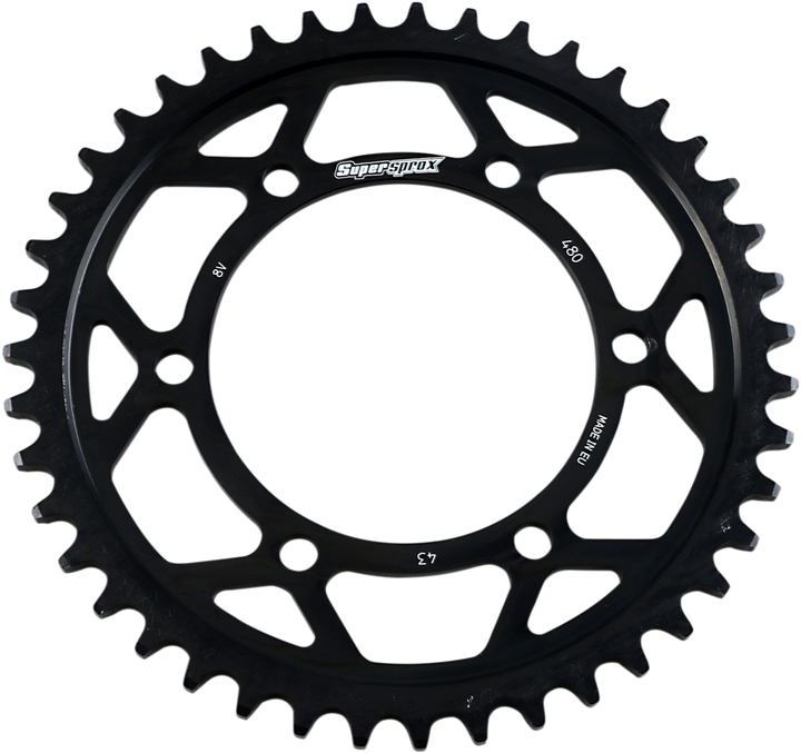Supersprox Edge Rear Sprocket - Black - 43 Tooth RFA-480-43-BLK