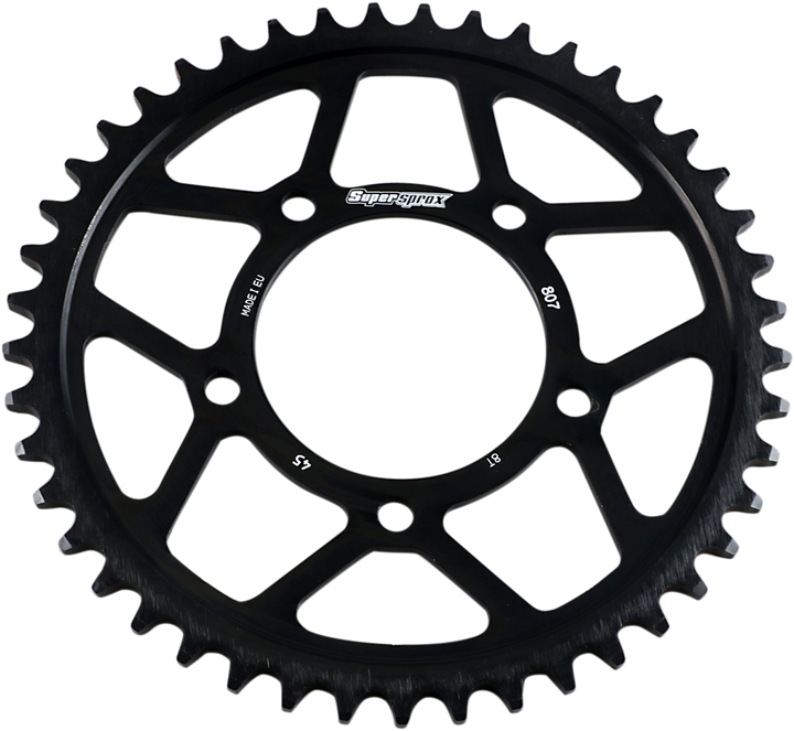 Supersprox Edge Rear Sprocket - Black - 45 Tooth RFA-807-45-BLK
