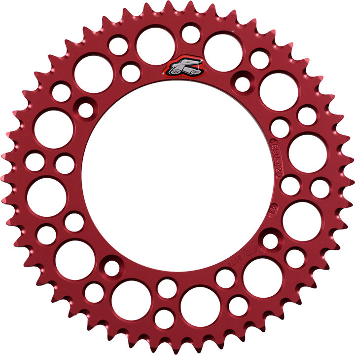 Renthal Rear Sprocket - Aluminum - 49 Tooth - Red - Honda 189U-420-49GRRD