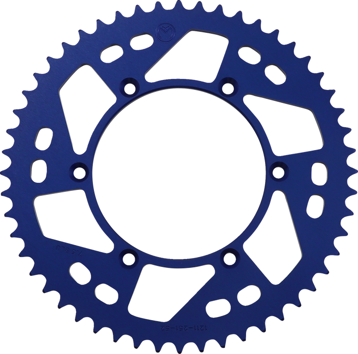 Moose Offroad Rear Sprocket - Aluminum - 52 Tooth - Blue - Yamaha 1211-251-52-12