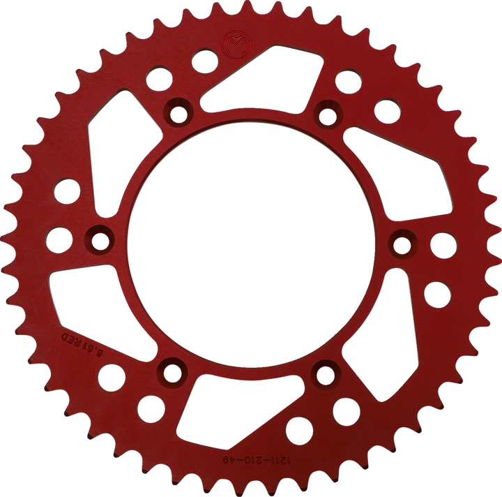 Moose Offroad Rear Sprocket - Aluminum - 49 Tooth - Red - Honda 1211-210-49-13