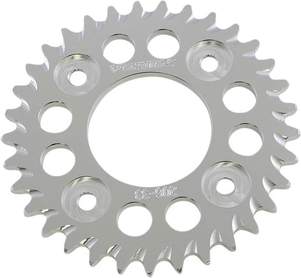 Vortex Aluminum Sprocket - Silver - Rear - 33 Tooth 206-33