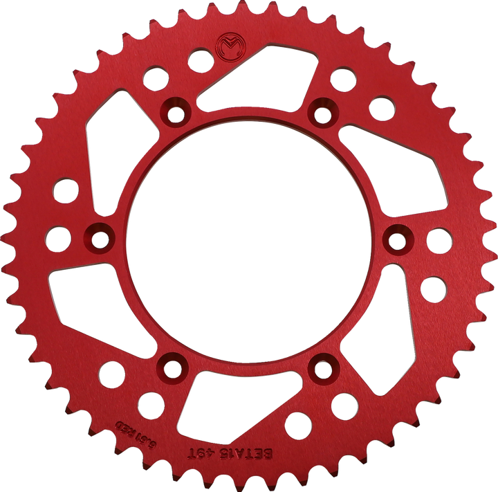 Moose Offroad Rear Sprocket - Aluminum - 49 Tooth - Red - Beta 1211-BET-49-13