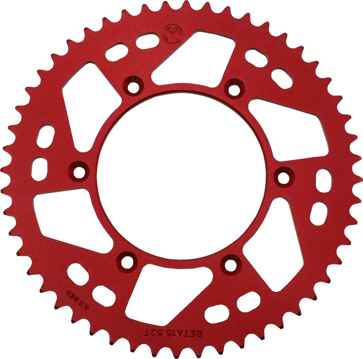 Moose Offroad Rear Sprocket - Aluminum - 52 Tooth - Red - Beta 1211-BET-52-13