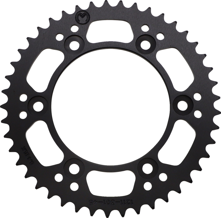 Moose Offroad Rear Sprocket - Aluminum - 45 Tooth - Black - Honda 1211-301-45-10