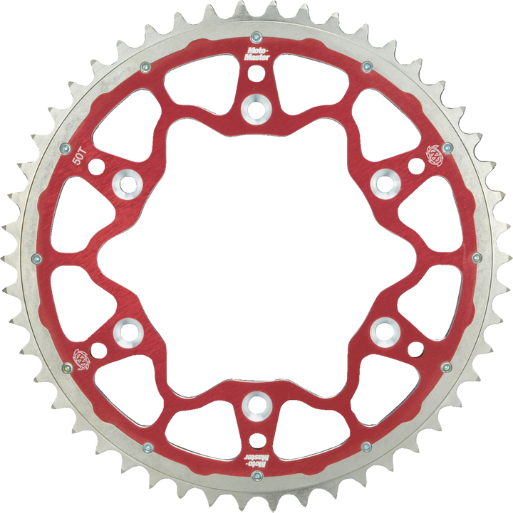 Moto-Master Fusion Series Dual Ring Rear Sprocket - 50 Tooth - Red - Honda 620023350