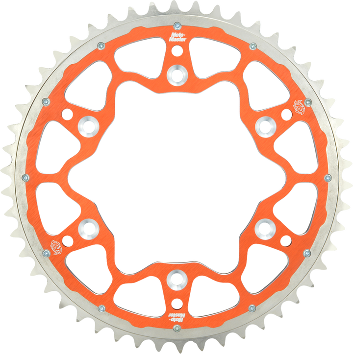 Moto-Master Fusion Series Dual Ring Rear Sprocket - 49 Tooth - Orange 620073549