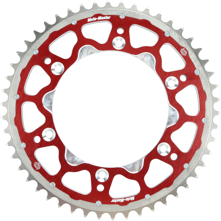 Moto-Master Fusion Series Dual Ring Rear Sprocket - 52 Tooth - Red 620123352