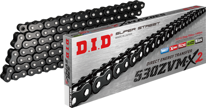 Did 530 Zvm-X2 - Drive Chain - 120 Links - Black 530ZVMX2B120