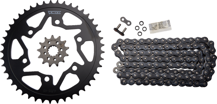 Vortex Chain And Sprocket Kit - Hfrs - Black - Kawasaki Ex 300 Ninja CK4260