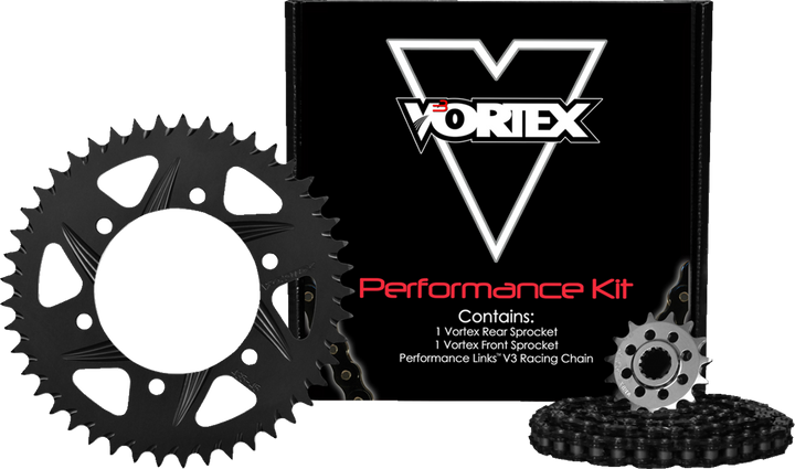 Vortex Chain And Sprocket Kit - Hfra - Black - Yamaha Yzf-R3/Mt-03 CK6383
